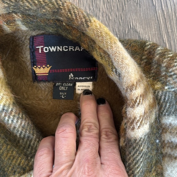 Towncraft Vintage super warm flannel plaid lined Pennys Jacket / Coat size Large - Picture 9 of 15
